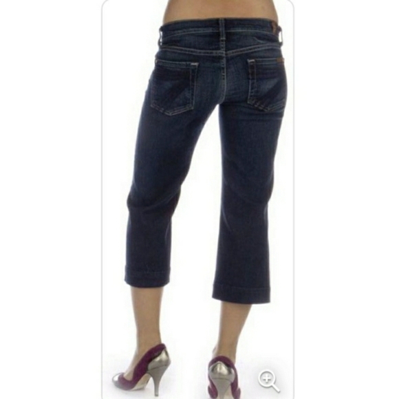 7 For All Mankind Cropped Capri Jeans - Picture 1 of 7